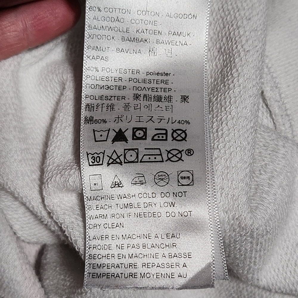 LEVIS Hoodie Womens Large White Red Blue Logo Graphic Streetwear Athleisure - Picture 7 of 9